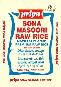 Priya Premium Sona Masoori Raw Rice 20 Kg - FRCE725 (JBIF39771)