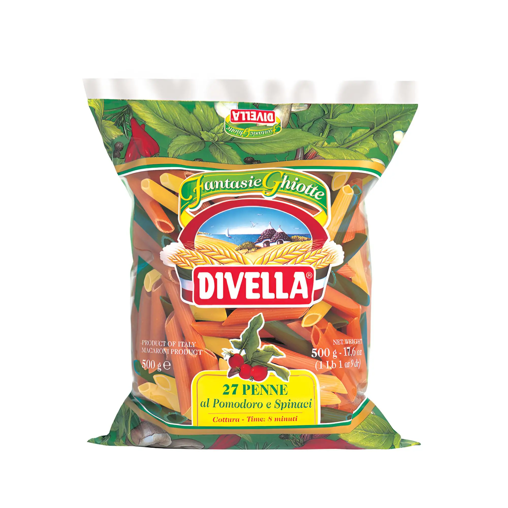 DIVELLA Penne Ziti Tri Colour 500g (Pack of 24) - DI027C (JBIDDDF0A)