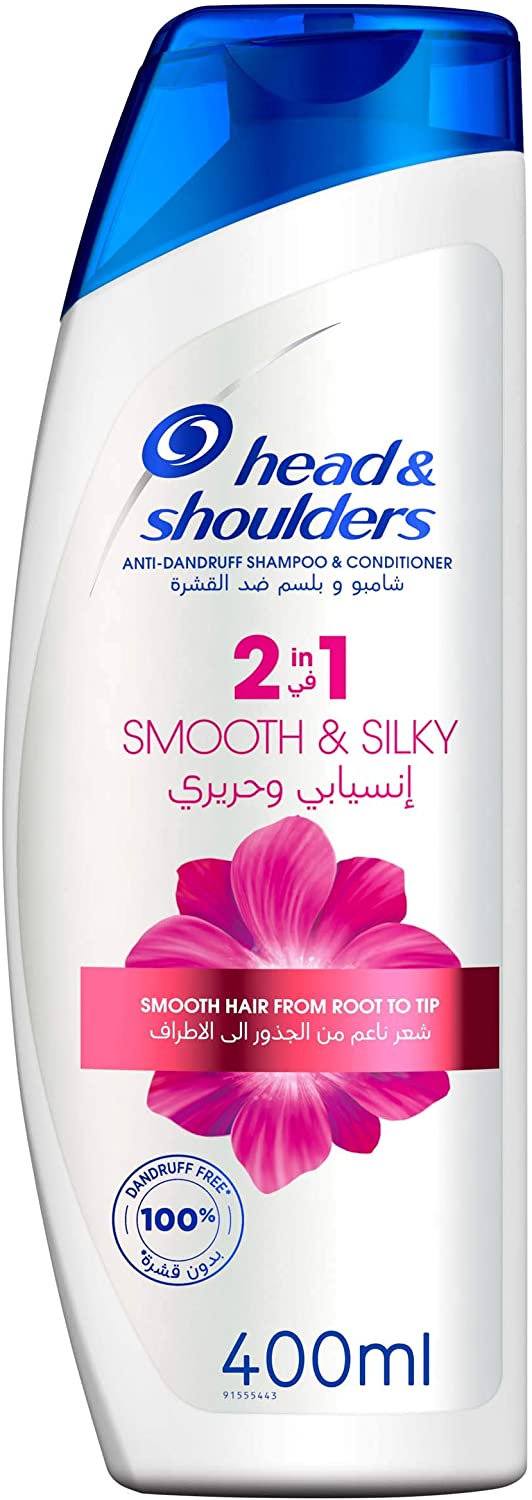 Head & Shoulders Smooth and Silky 2In1 Anti-Dandruff Shampoo With Conditioner 400 ml