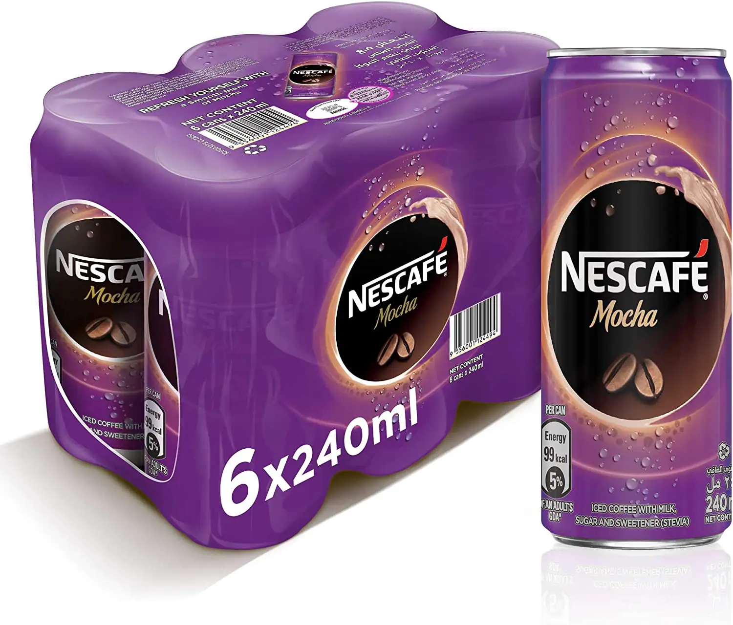 Nescafe Ready To Drink Mocha Chilled Coffee, 240ml (6 Cans) - B07NF7TJJF (JBI52FFDB)