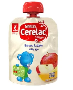 Nestle Cerelac Fruits Puree Pouch Banana Apple, 90g - B07PCMJ8L4 (JBI98DFAA)