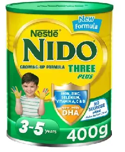 Nestle Nido Three Plus Growing Up Milk Powder Tin For Toddlers 3-5 Years, 400g, Pack Of 1 - B07S3JM3KL (JBIED1E3A)