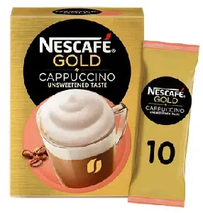 Nescafe Gold Cappuccino Unsweetened Coffee Mix Sachet 14.2g (10 Sachets) - B084CMX24H (JBI751C8D)
