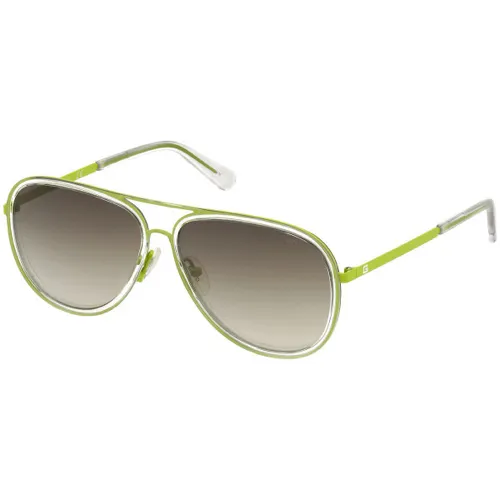 Guess Sunglasses GU6982 93Q 59X13X150 Shiny Light Green / Green Mirror