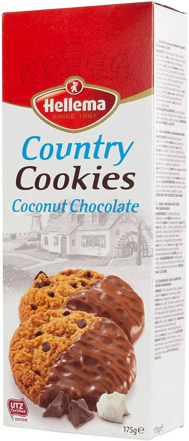 HELLEMA COUNTRY COOKIES COCONUT 175gm