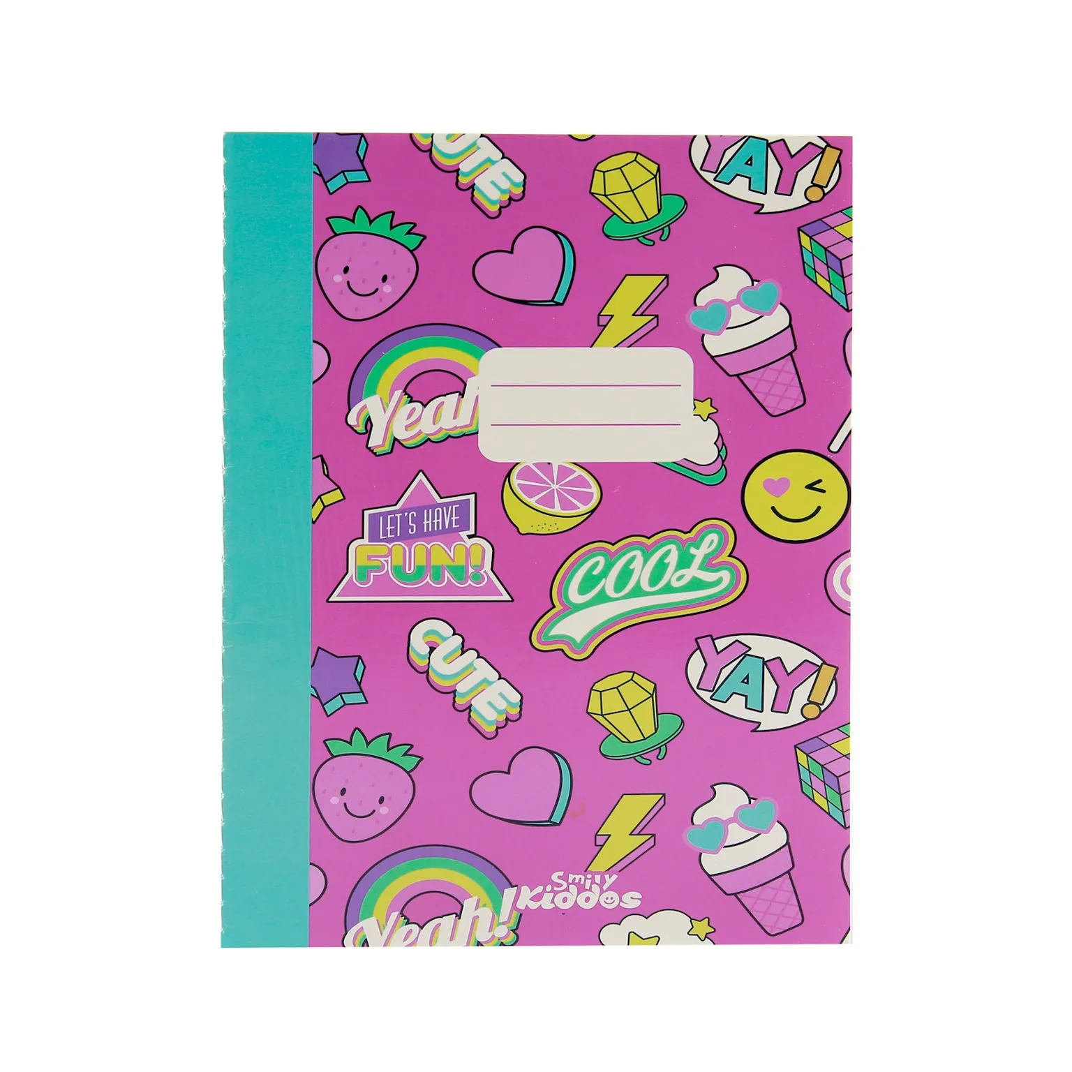 Smily A5 Lined Exercise Notebook_Dark blue