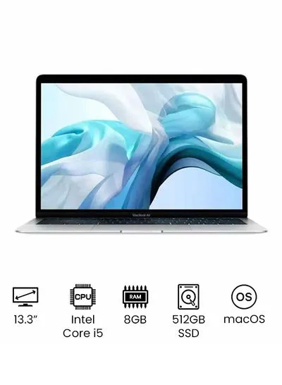 Apple MacBook Air With 13.3-inch Retina Display, Core i5 Processor-10th Gen-macOS-8GB RAM-512 GB SSD-Intel Iris Plus Graphics With English And Japanese Keyboard English-Japanese Silver