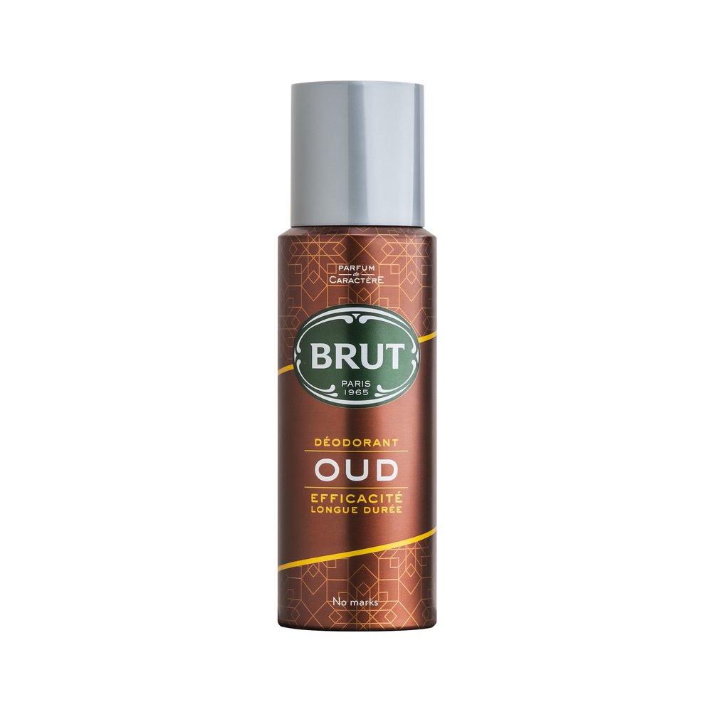 Brut OUD Long Lasting Fresh Active Odour Protection Signature Scented Body Deodorant Spray for Men 200 ML