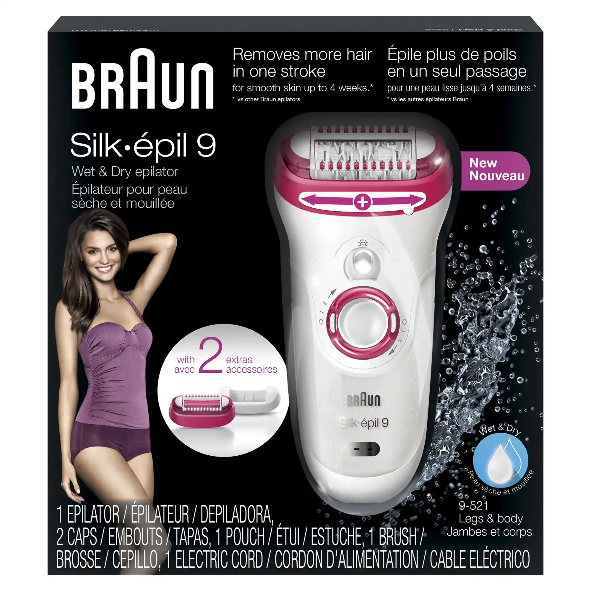 Braun Silk-epil 9 Wet & Dry Cordless Epilator