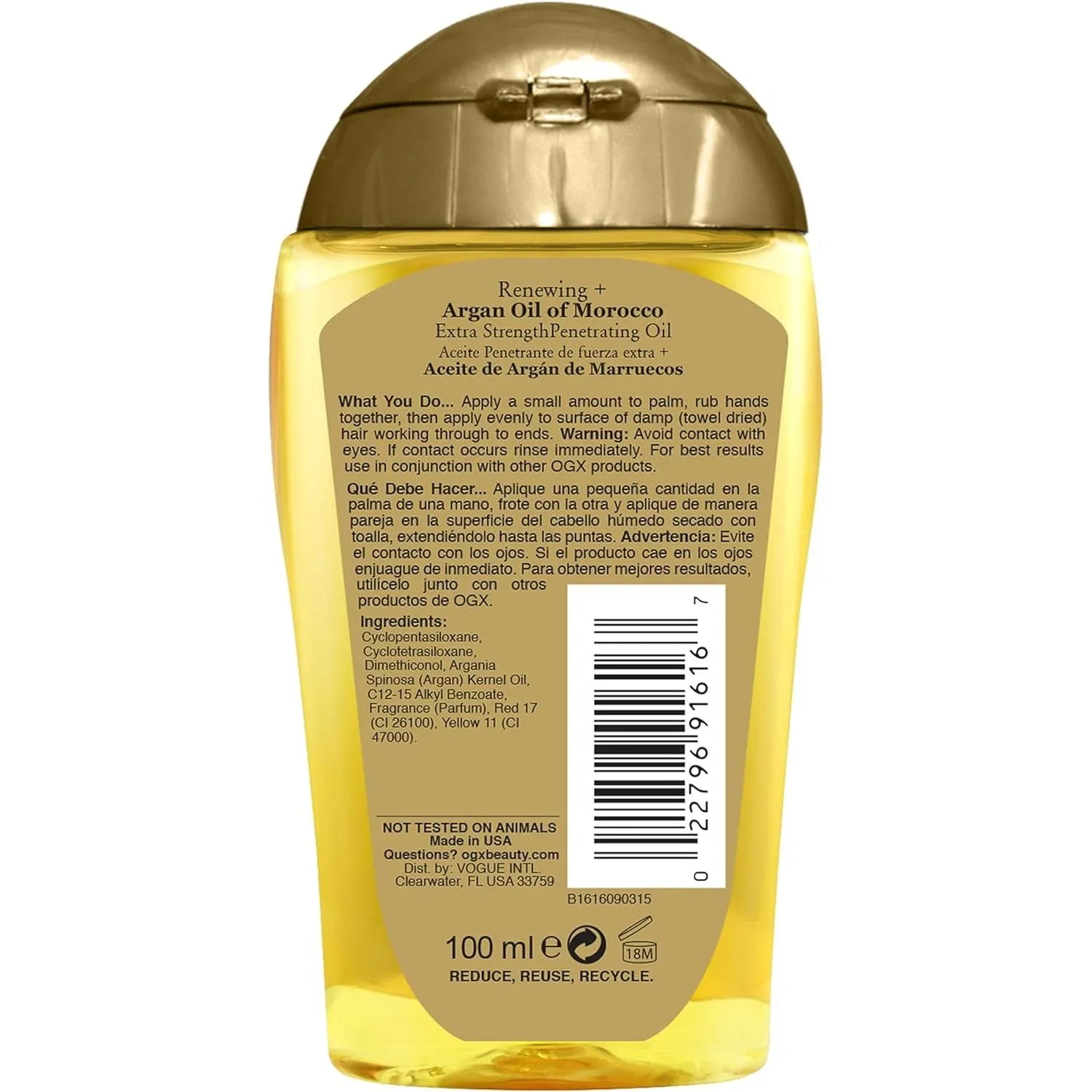 Ogx Argan Oil Of Morocco Extra Penetrating 100 Ml