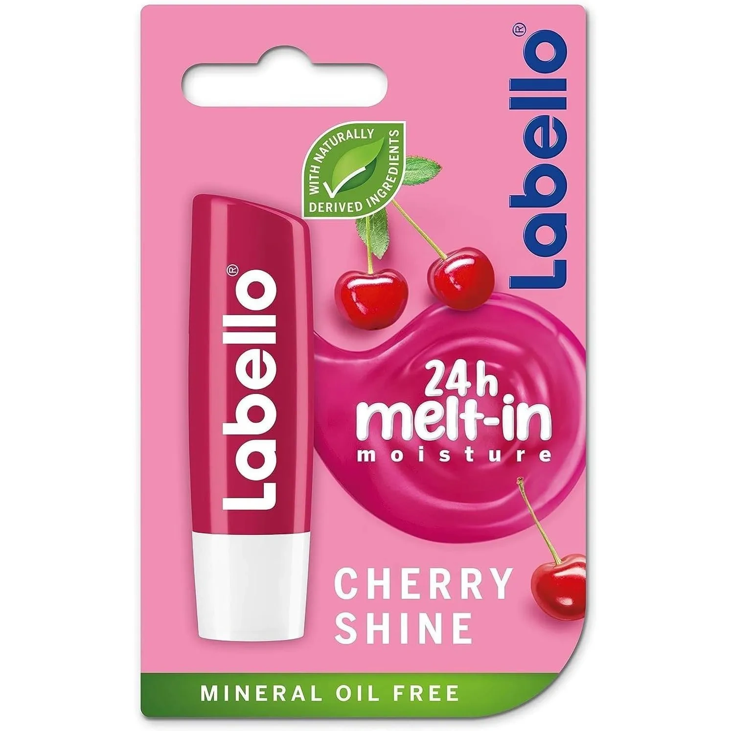 Labello Lip Balm, Moisturising Lip Care, Cherry Shine, 4.8G