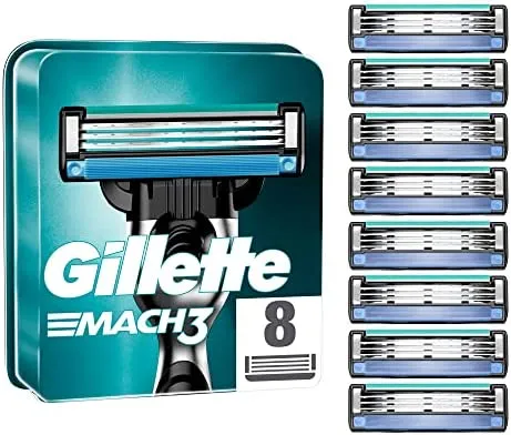 Gillette Mach3 Razor Blade Refills 8 Count