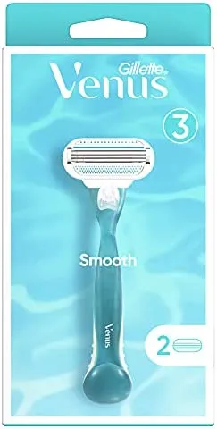 Gillette Venus Smooth Razor Handle + 2 Razor Blade Refills