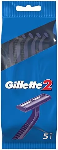 Gillette Blue Ii Plus Disposable Razors 5 Count