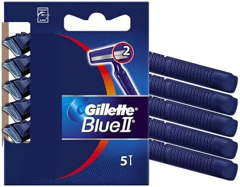 Gillette Blue Ii Plus Disposable Razors 5 Count