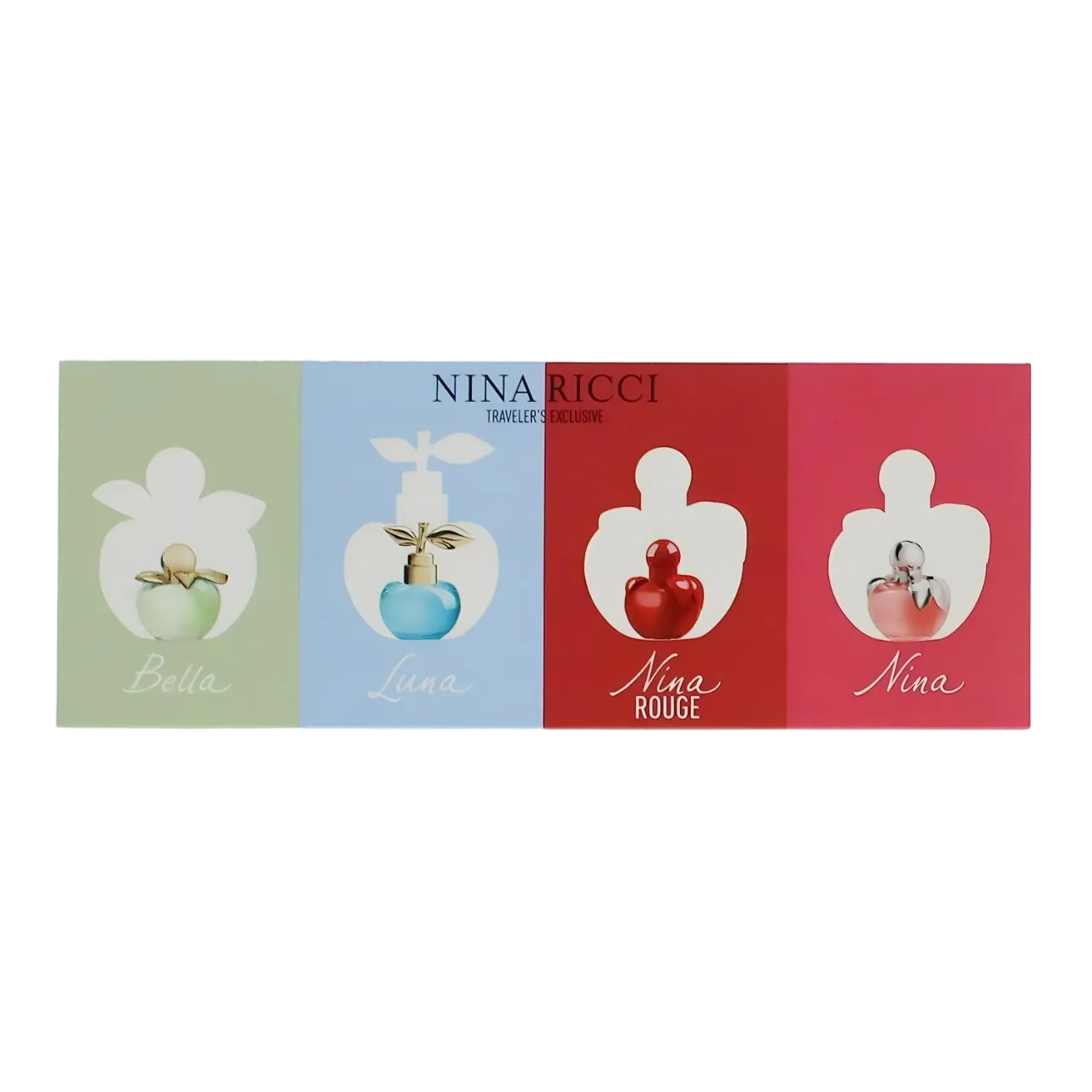 Nina Ricci Eau De Toilette Mini Set Bella 4 Ml + Luna 4 Ml + Nina Rouge 4 Ml + Nina 4 Ml