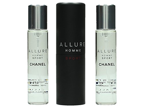 CHANEL ALLURE HOMME SPORT (M) EDT 3x20 ml TRAVEL SPRAY 2 REFILLS FR