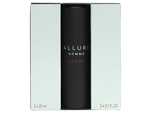 CHANEL ALLURE HOMME SPORT (M) EDT 3x20 ml TRAVEL SPRAY 2 REFILLS FR