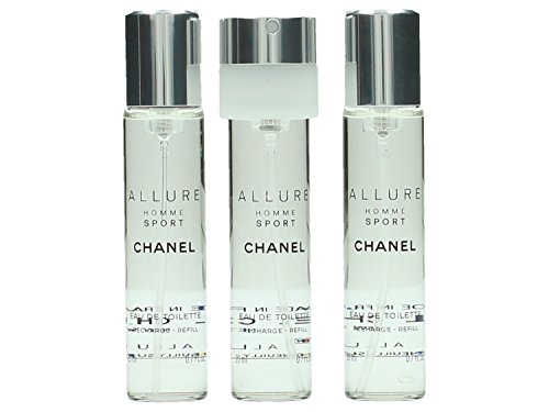 CHANEL ALLURE HOMME SPORT (M) EDT 3x20 ml REFILL TRAVEL SPRAY FR