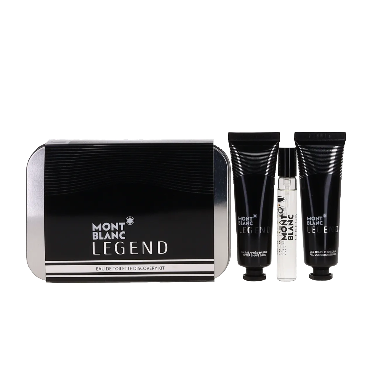 Montblanc Discovery Kit Set Legend For Men Eau De Toilette 7.5 Ml + Shower Gel 30 Ml + After Shave Balm 30 Ml