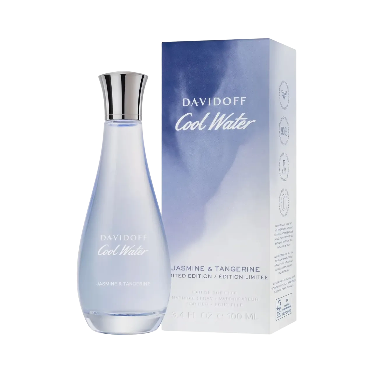 Davidoff Cool Water Jasmine & Tangerine Eau De Toilette Spray For Women 100 Ml