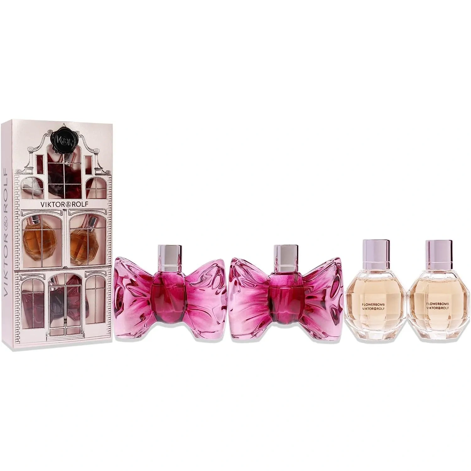 Viktor & Rolf 4 Piece Mini Set 2 x 7 Ml Flowerbomb + 2 x 7 Ml Bonbon