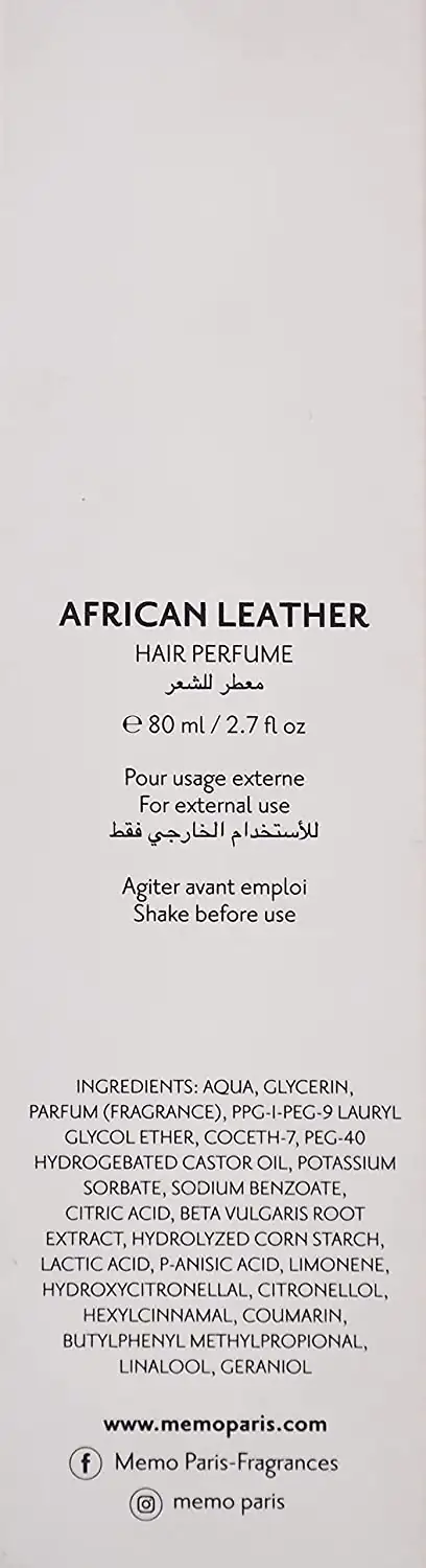 MEMO AFRICAN LEATHER (U) HAIR PERFUME 80 ml FR