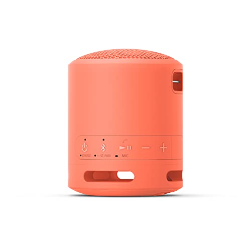 Sony Srs-Xb13 Extra Bass Portable Compact Wireless Speaker, 16 Hours Battery Life, Waterproof And Dustproof With Ip67 Rating, Coral Pink