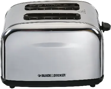 Black+Decker Bread Toaster Stainless Steel 2 Slice With Crumb Tray ET222-B5 Silver/Black