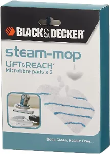 Black+Decker 2-Piece Deluxe Mop Pad FSMP30-XJ White/Blue