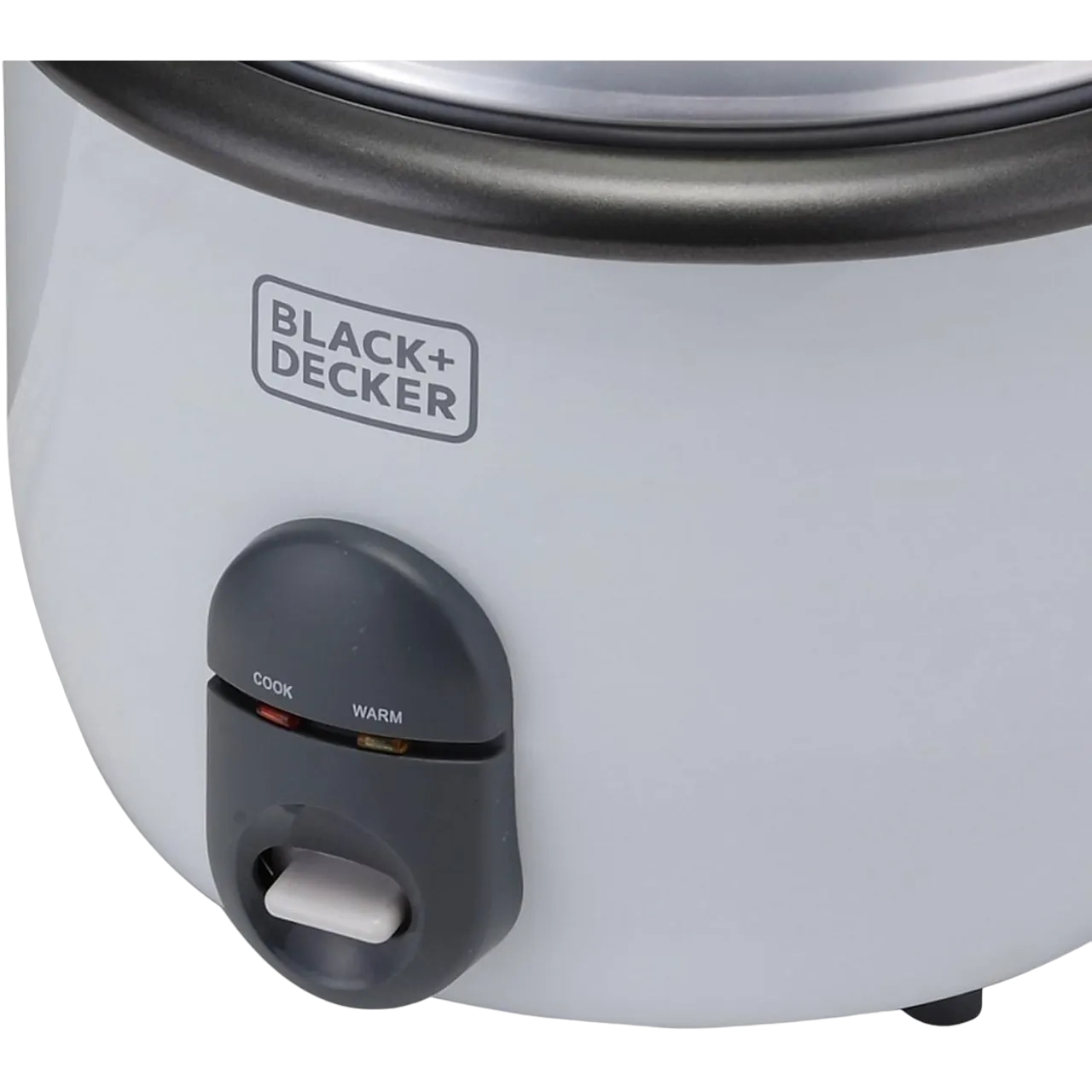 Black+Decker Rice Cooker 1.8 Liters 2-in-1 Non Stick With Steamer RC1860-B5 White