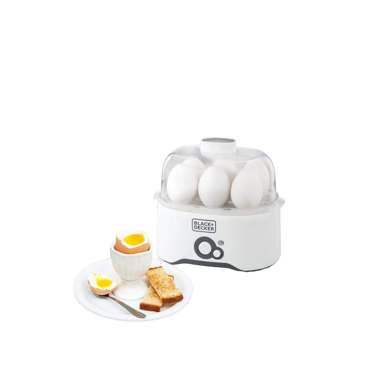 Black+Decker Egg Cooker And Boiler 280W EG200-B5 White