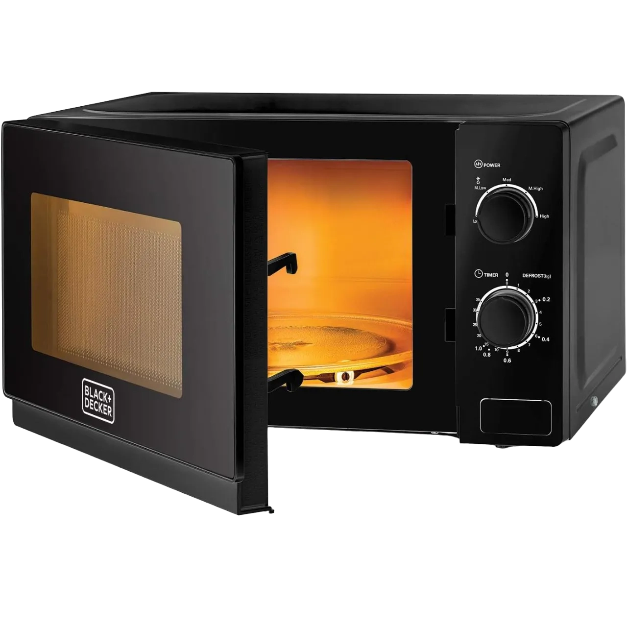 Black+Decker Microwave Oven 20L With Defrost Function MZ2020P-B5 Black