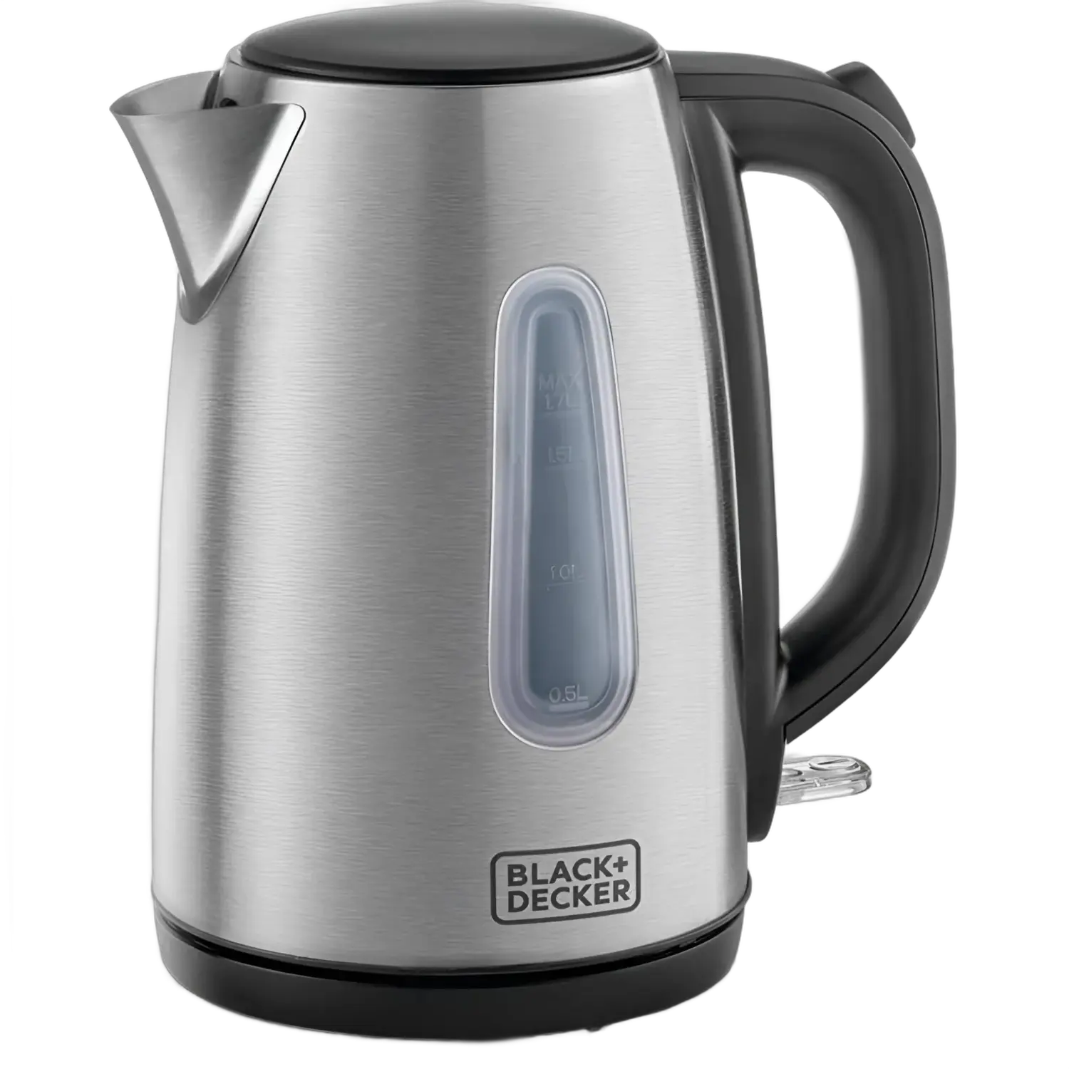 Black+Decker Electric Kettle With Stainless Steel Body 1.7 Liters 2200W JC450-B5 Silver/Black