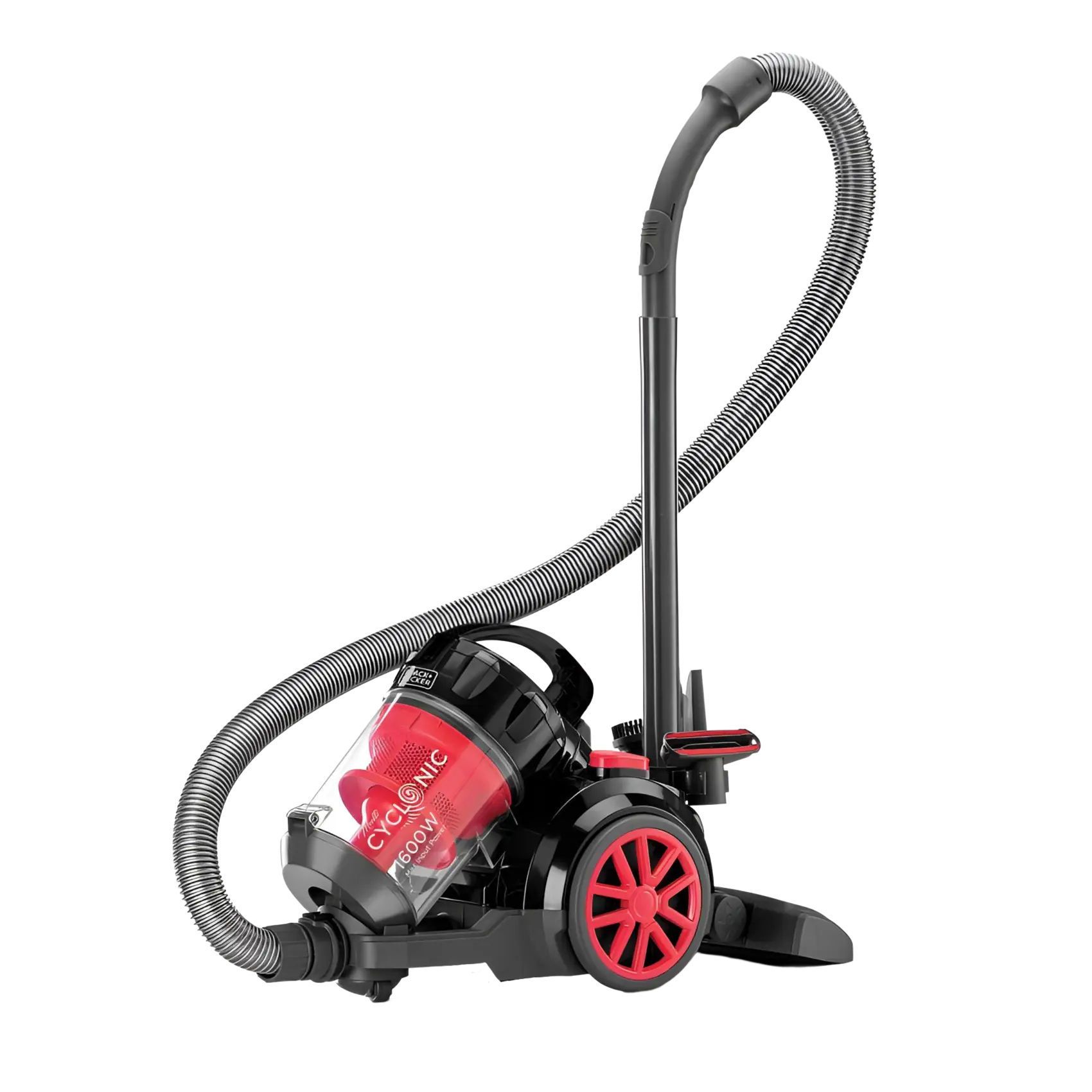 Black+Decker Canister Vacuum Cleaner With Bagless And Multicyclonic Technology 1600W VM1680-B5 Black/Red/Grey