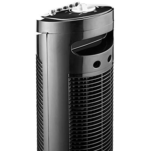 Black+Decker 50W Tower Fan 3 Speeds Low/Medium/High 65°, Wide Oscillation Adjustable Portable/Travel Friendly Design With 120 Min Timer, For The Perfect Temperature TF50-B5