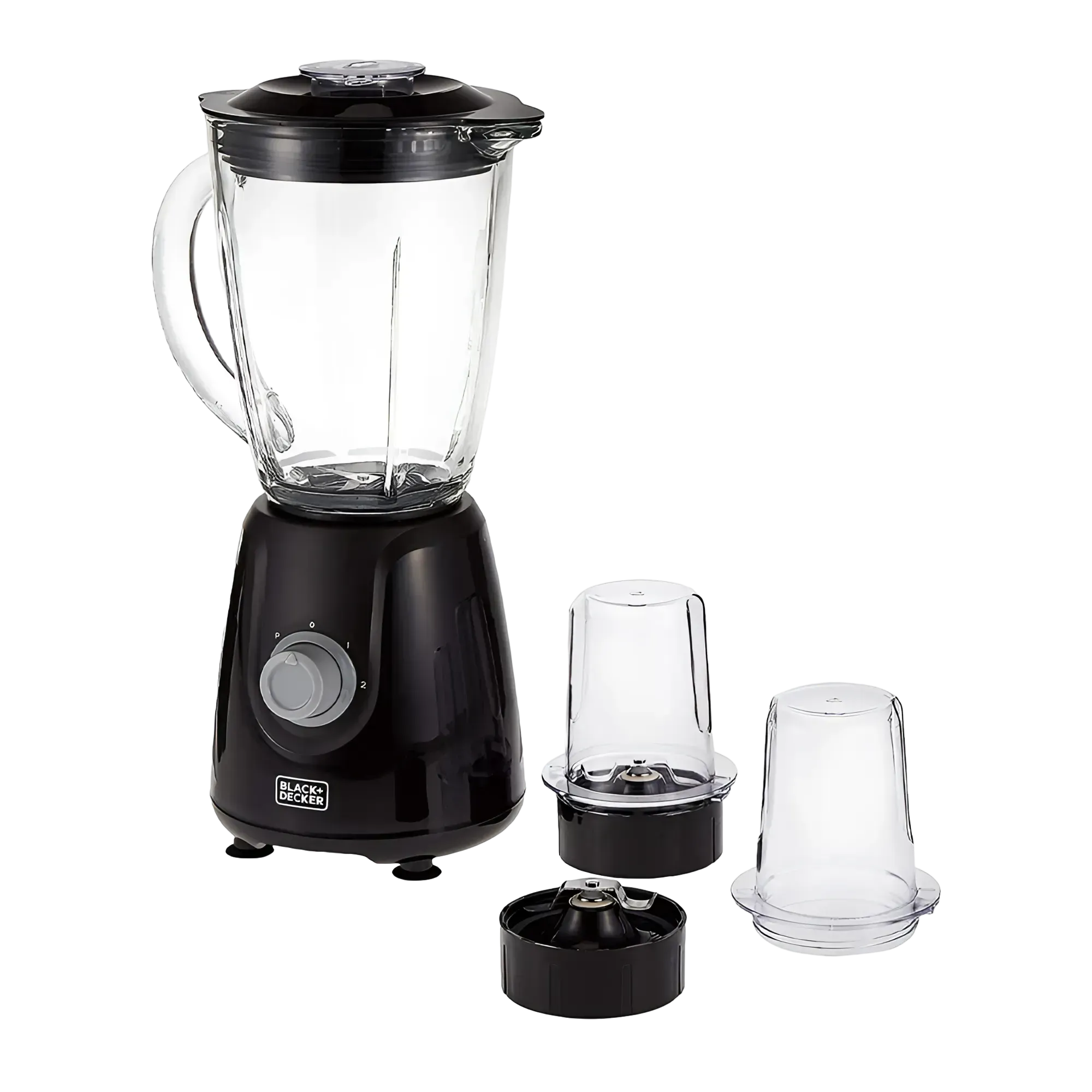 Black+Decker Electric Glass Blender With 2 Grinding Mil 400W BX440G-B5 Black