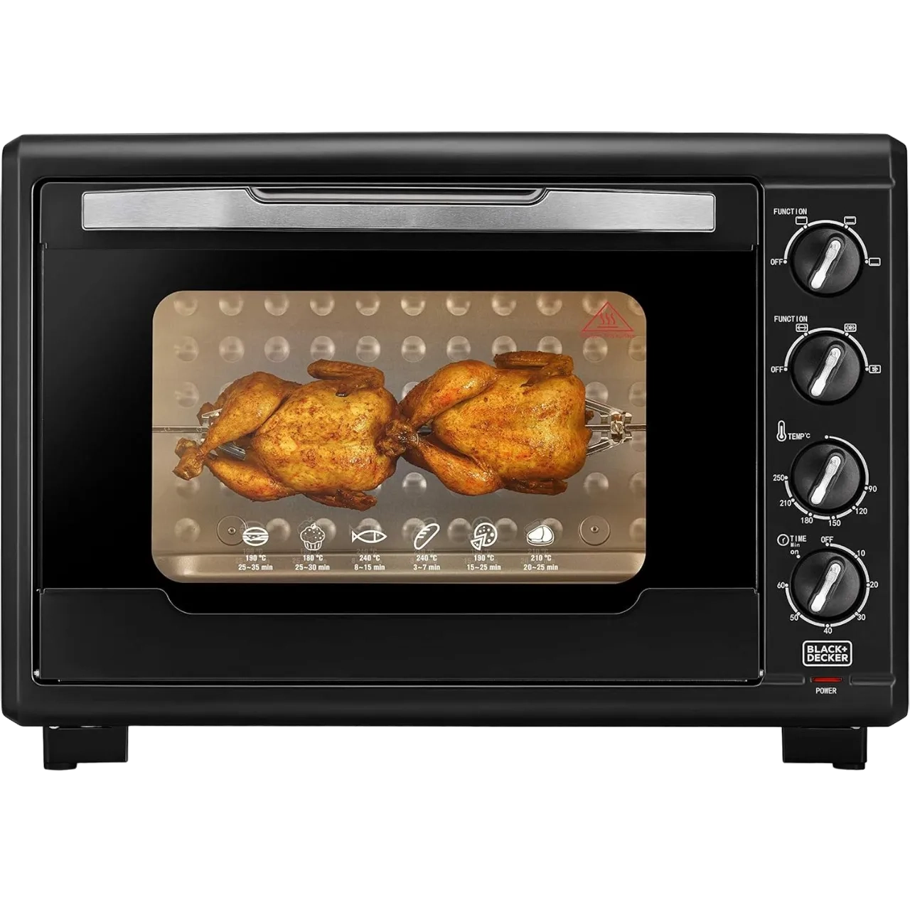 Black+Decker Double Glass Toaster Oven 2000W TRO55RDG-B5 Black