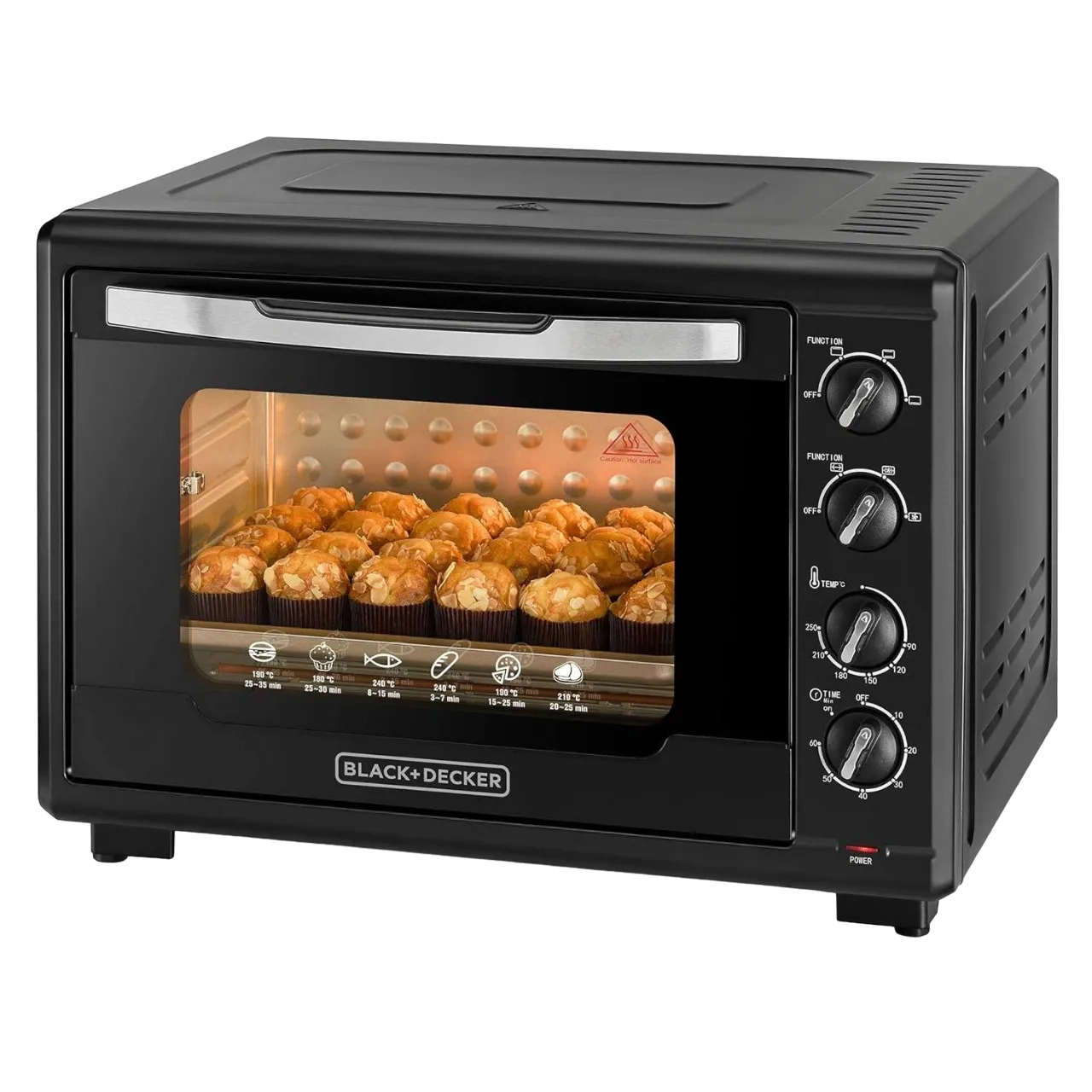 Black+Decker Double Glass Toaster Oven 2000W TRO55RDG-B5 Black