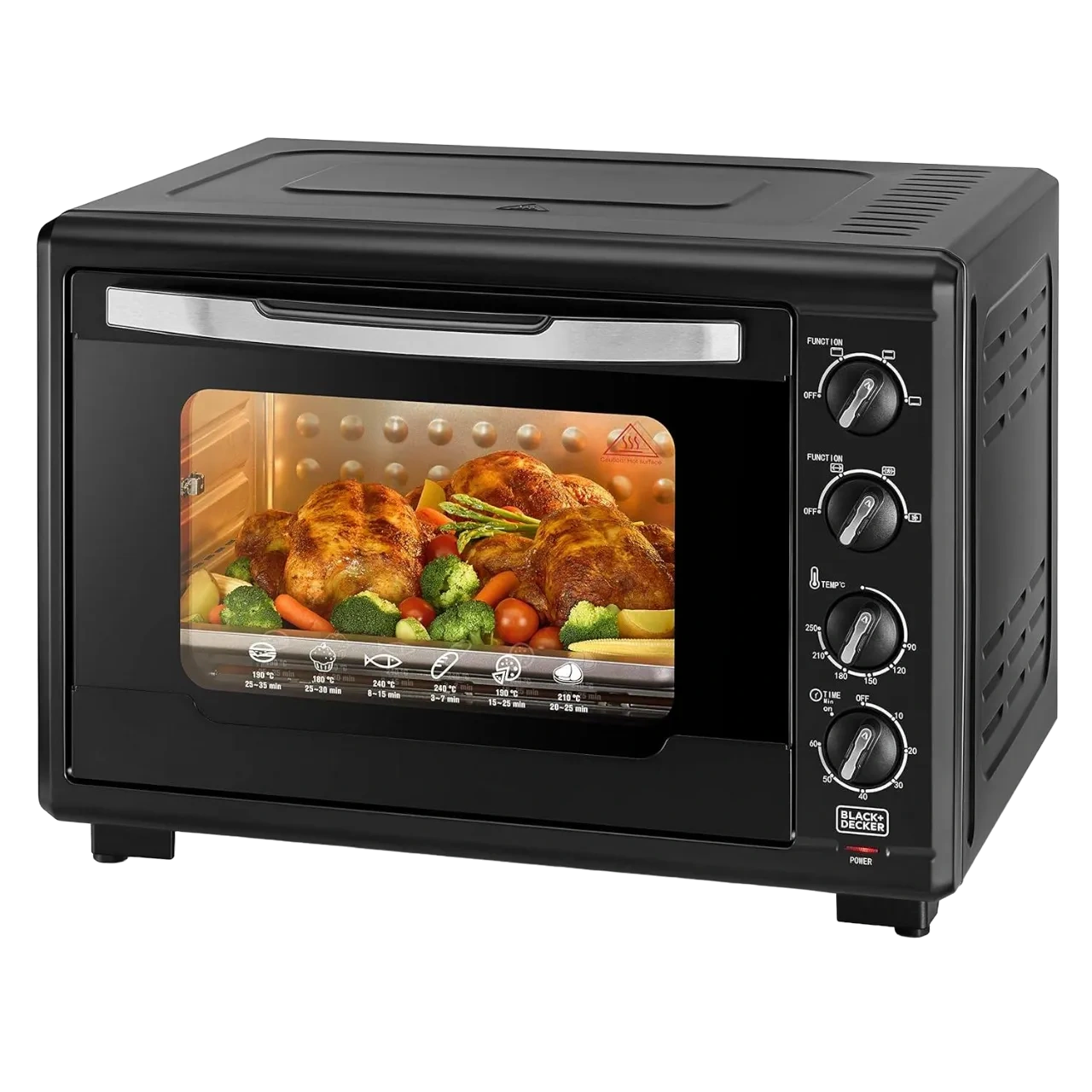 Black+Decker Double Glass Toaster Oven 2000W TRO55RDG-B5 Black