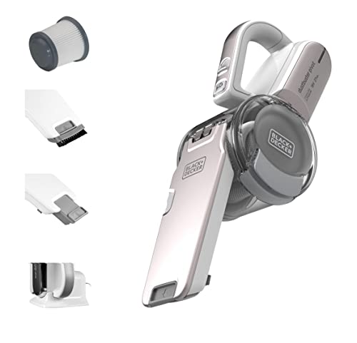 BLACK+DECKER 18V Cordless Handheld Pivot Vacuum Cleaner With 1.5Ah Li-Ion Battery, 27.5 AW Suction Power, 440ml Bowl Capacity And Triple Filteration With 200° Rotation PV1820LRGP-GB