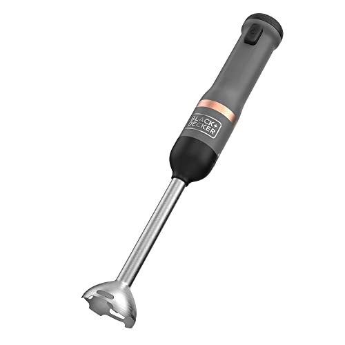 Black+Decker Kitchen Wand 7.2V Cordless Electric Immersion Blender With 5 Speed Setting 700 Ml Measuring Cup Charging Base With Battery Indicator BPA Free Plastic BCKM1011KBF-GB