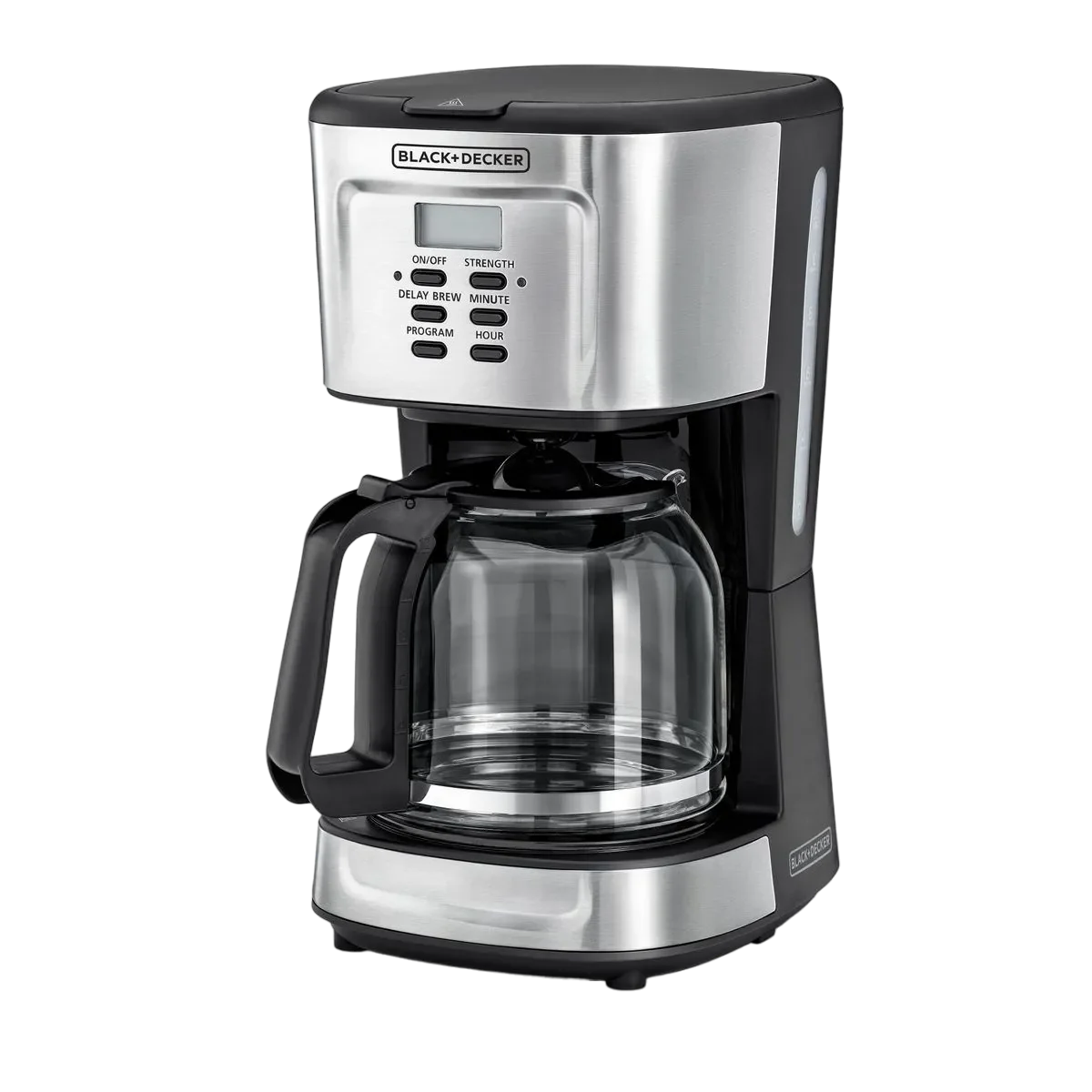Black+Decker Programmable Coffee Maker Machine With 1.5L Glass Carafe 12 Cups 900W DCM85-B5 Black/Silver