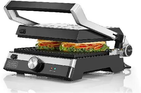 Black+Decker Family Health Grill andxa0Contact Grillxa02000W CG2000-B5 Black/Silver CG2000-B5 Black/Silver