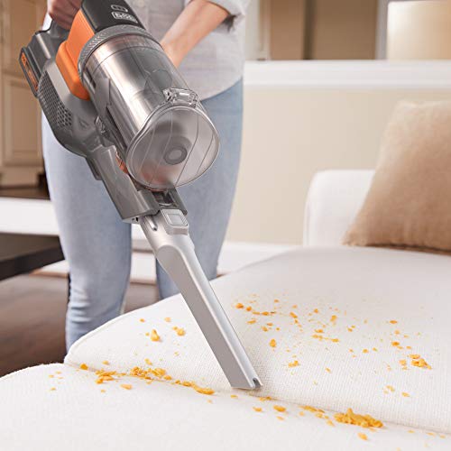 BLACK+DECKER 18V 650ml Cordless Stick Vacuum Cleaner, 40AW Suction Power with 80% Carpet Pickup -Bare Unit No Battery POWERSERIES Extreme, For Quick and Easy Cleaning BHFEV182B-XJ