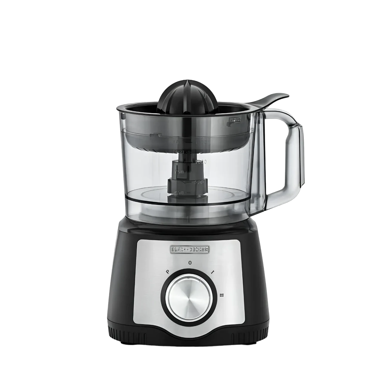 Black+Decker 6-In-1 Electric Food Processor 600W FX650-B5 Black/Silver/Clear