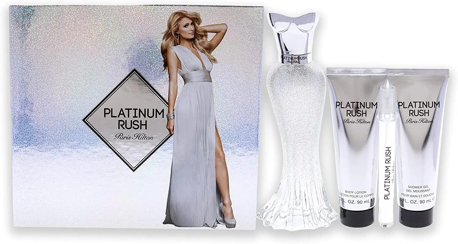 PARIS HILTON PLATINUM RUSH (W) SET EDP 100ML+10ML SPRAY +90ML BL+90ML SG