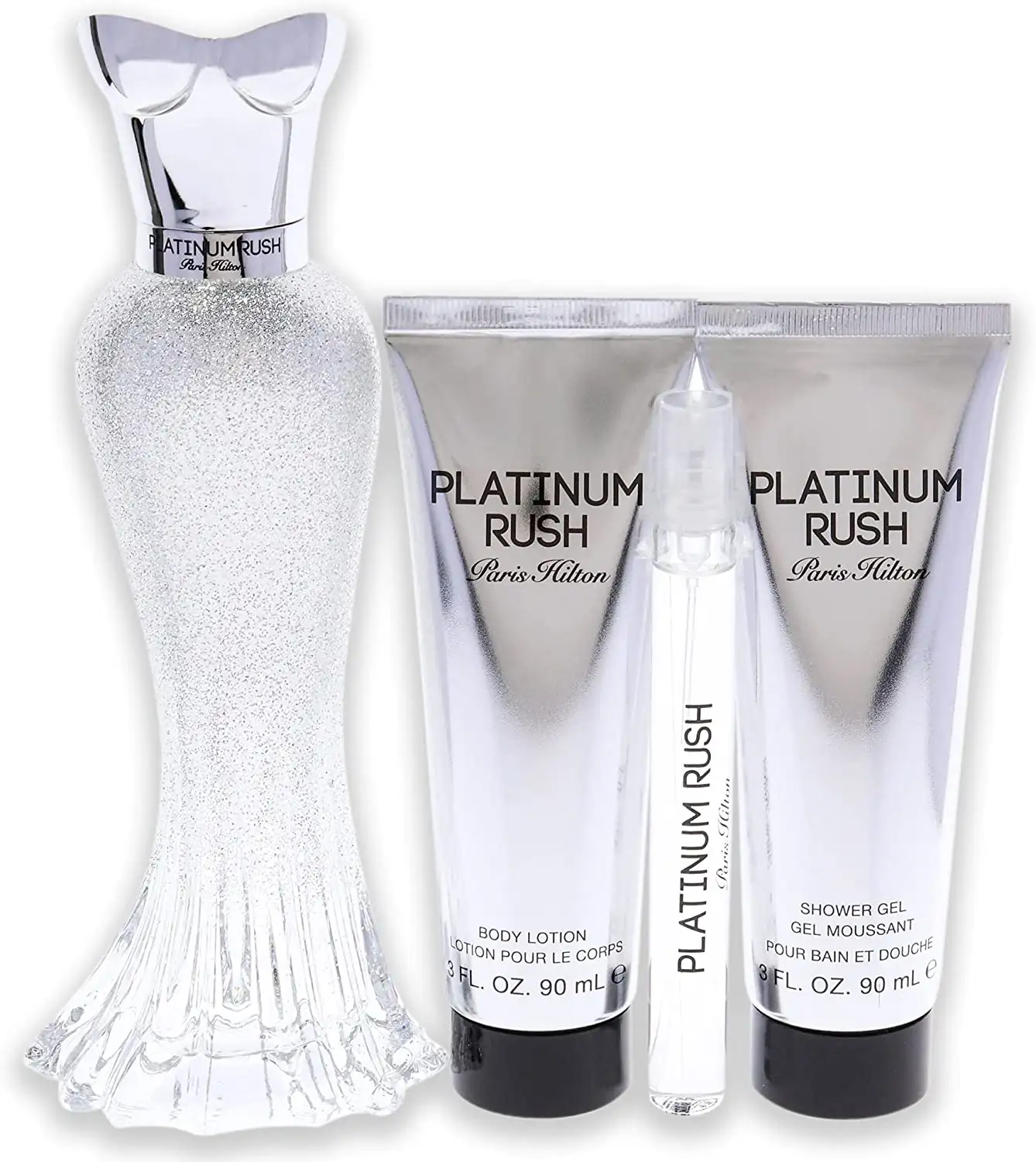 PARIS HILTON PLATINUM RUSH (W) SET EDP 100ML+10ML SPRAY +90ML BL+90ML SG