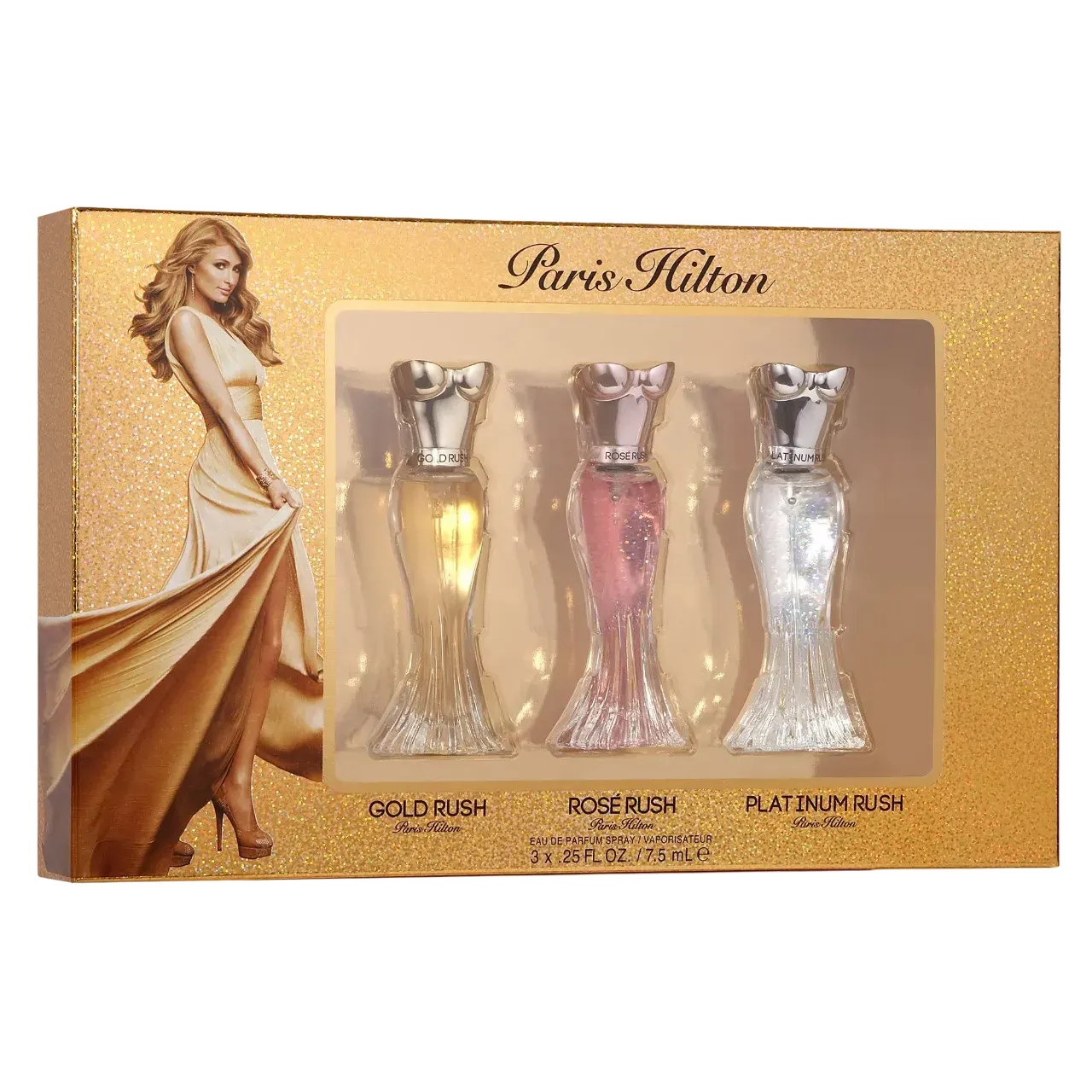 Paris Hilton Gold Rush (W) Edp 7.5Ml+Rose Rush 7.5Ml+Platinum Rush 7.5Ml Set