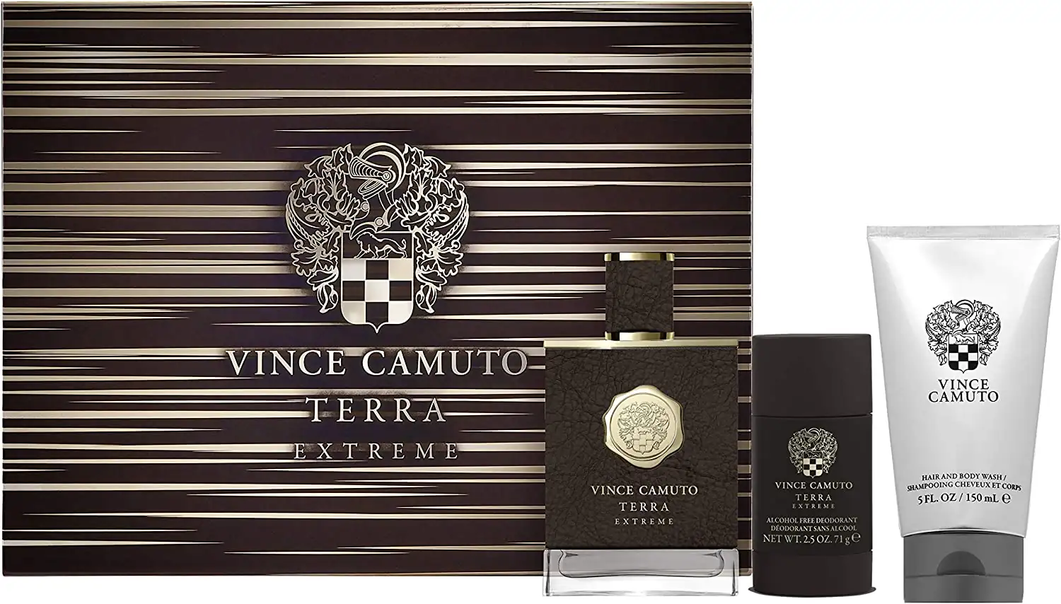 VINCE CAMUTO TERRA EXTREME (M) SET EDP 100ML + DEOSTICK 71G + HAIR & BODY WASH 150ML